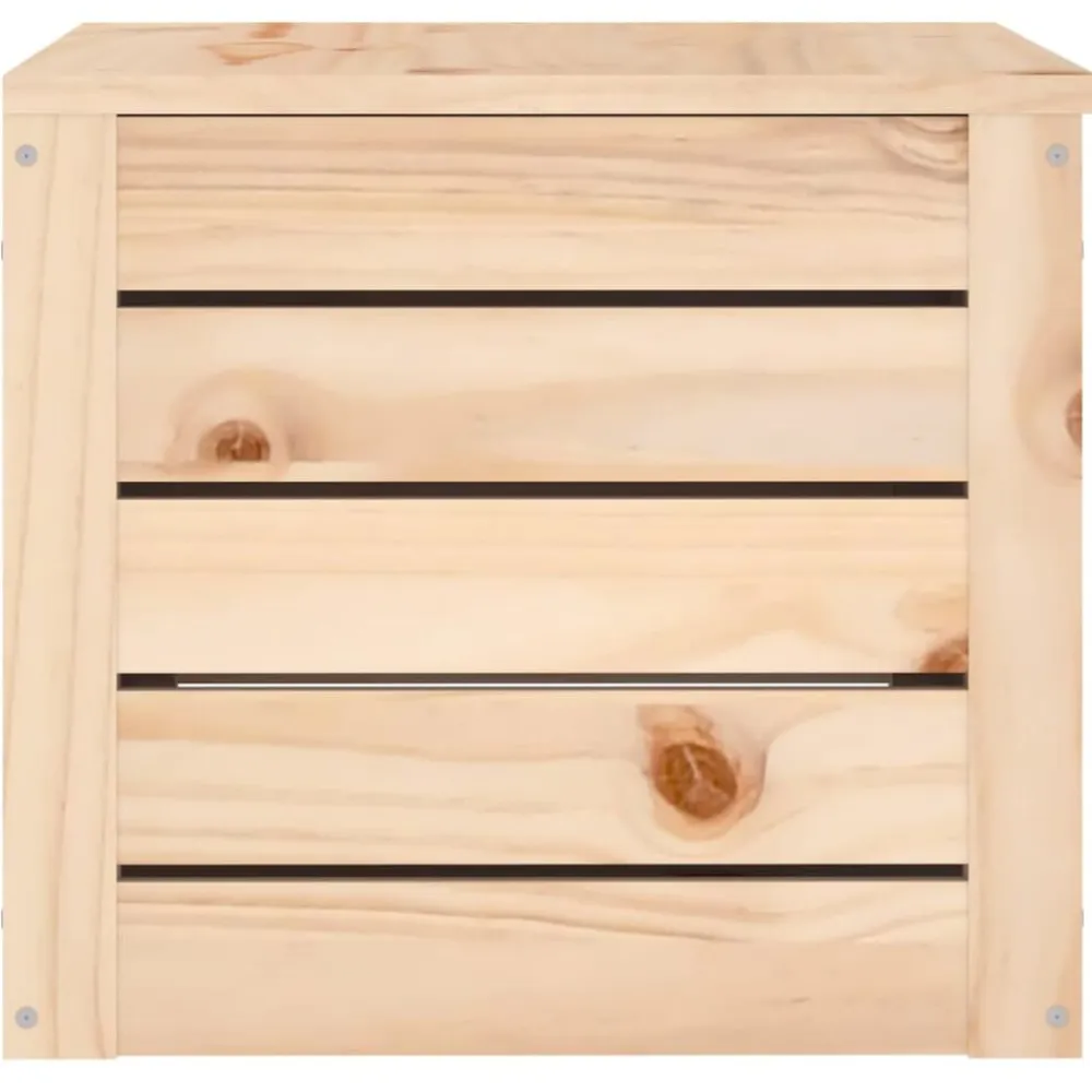 vidaXL Caja de almacenaje madera maciza de pino 59,5x36,5x33 cm Natural Hot