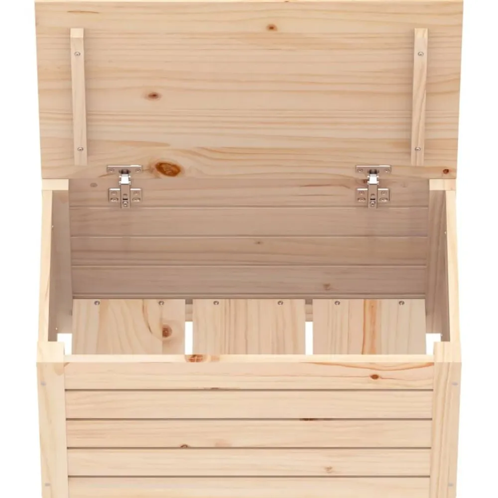 vidaXL Caja de almacenaje madera maciza de pino 59,5x36,5x33 cm Natural Hot