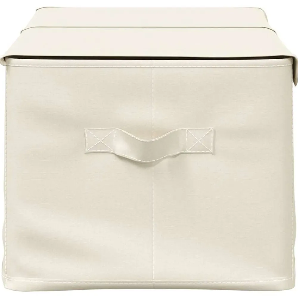 vidaXL Caja de almacenaje tela color 50x30x25 cm Crema New