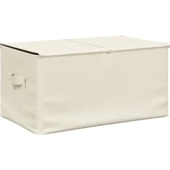 vidaXL Caja de almacenaje tela color 50x30x25 cm Crema New