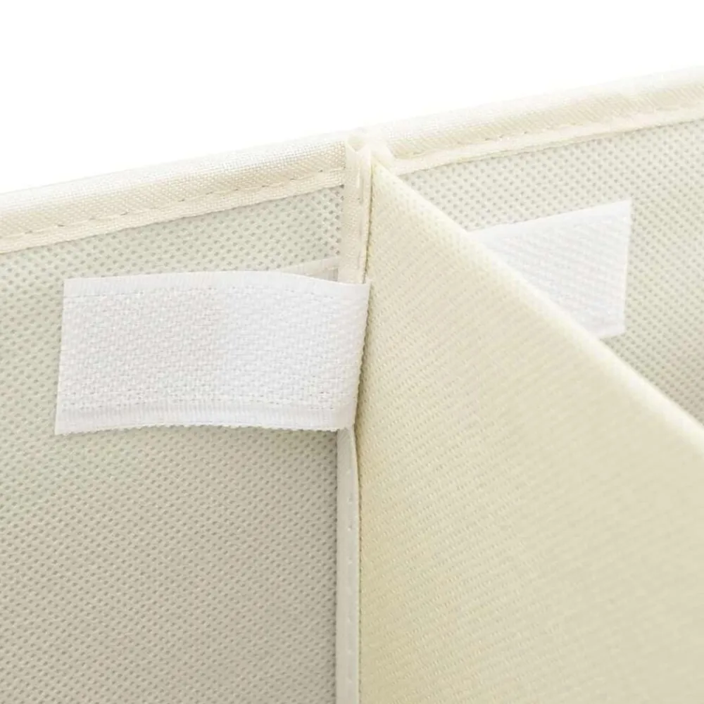vidaXL Caja de almacenaje tela color 50x30x25 cm Crema New