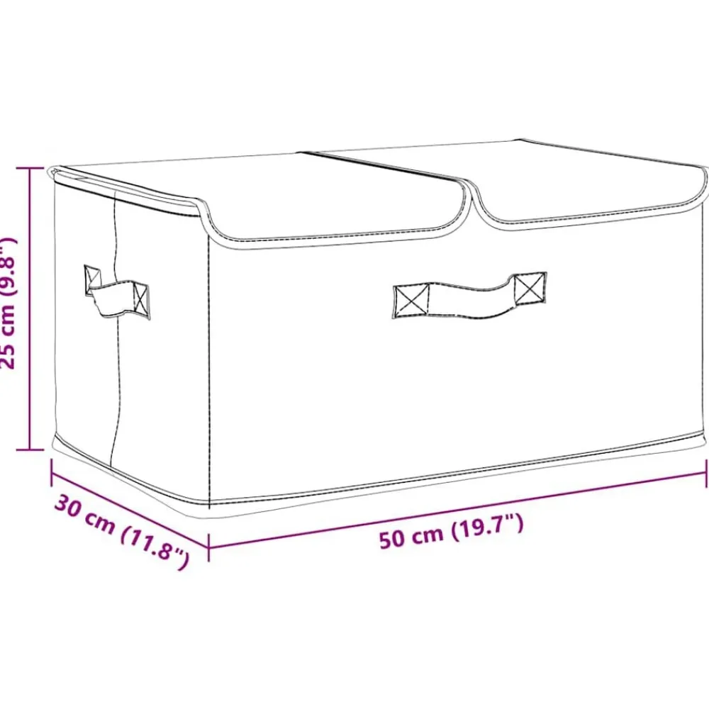 vidaXL Caja de almacenaje tela color 50x30x25 cm Crema New