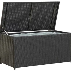 vidaXL Muebles De Jardín-Caja de almacenaje de jardín ratán sintético 100x50x50 cm