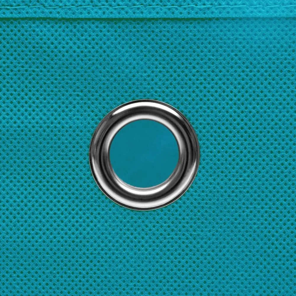 vidaXL Productos Del Hogar-Caja de almacenaje con tapa 4 uds tela azul celeste 32x32x32 cm