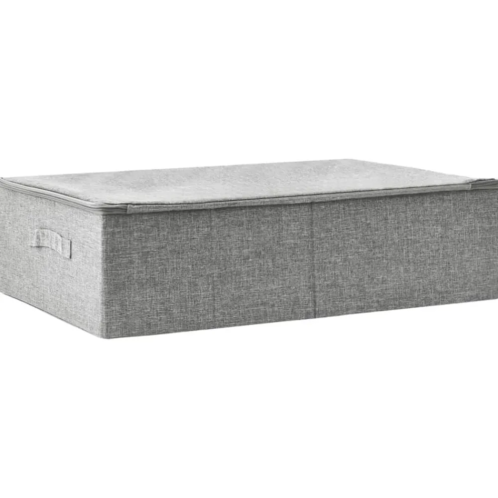 vidaXL Caja de almacenaje tela 70x40x18 cm Gris Outlet