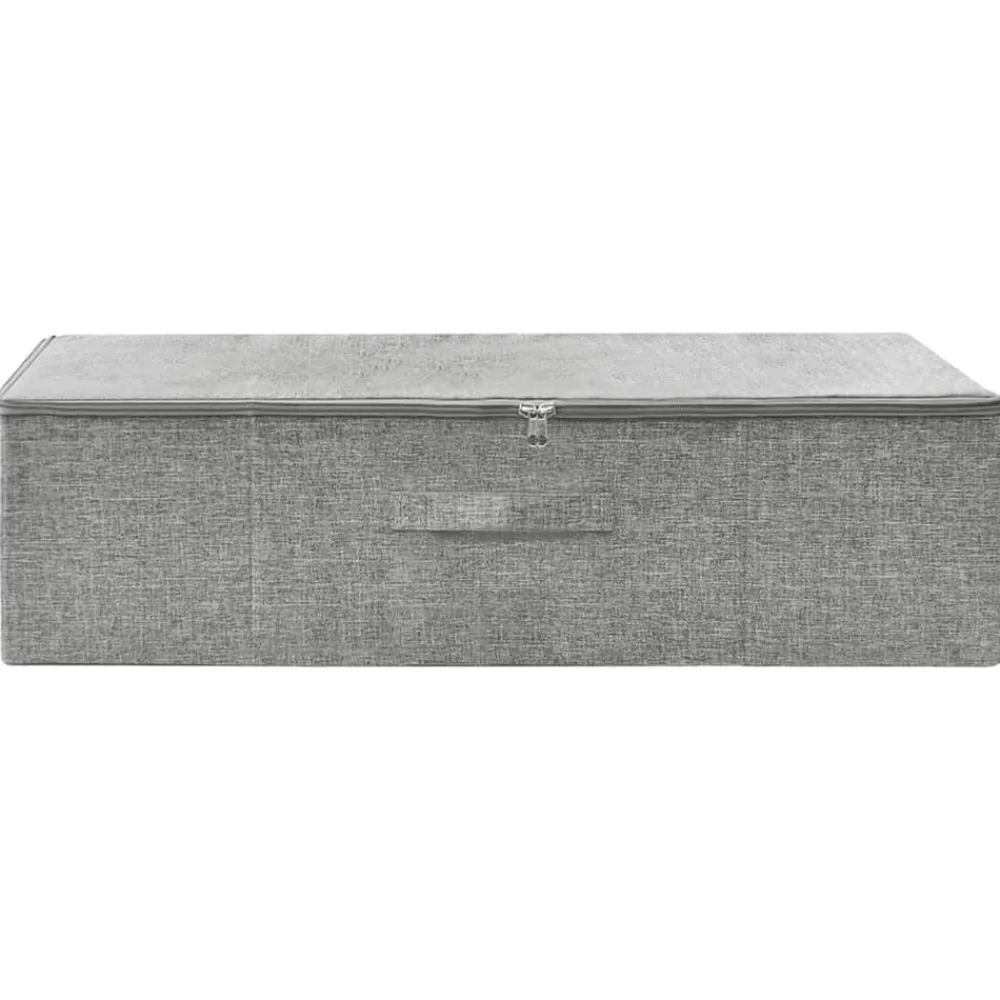 vidaXL Caja de almacenaje tela 70x40x18 cm Gris Outlet