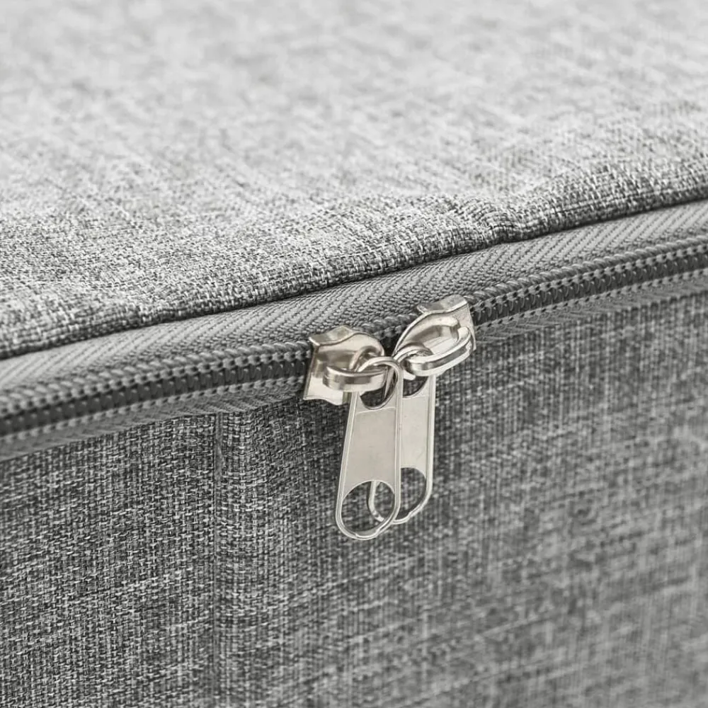 vidaXL Caja de almacenaje tela 70x40x18 cm Gris Outlet