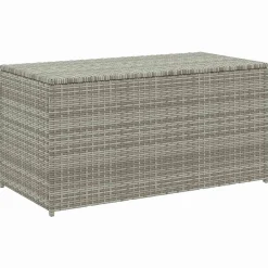vidaXL Caja de almacenaje de jardín ratán sintético 100x50x50 cm Gris Online