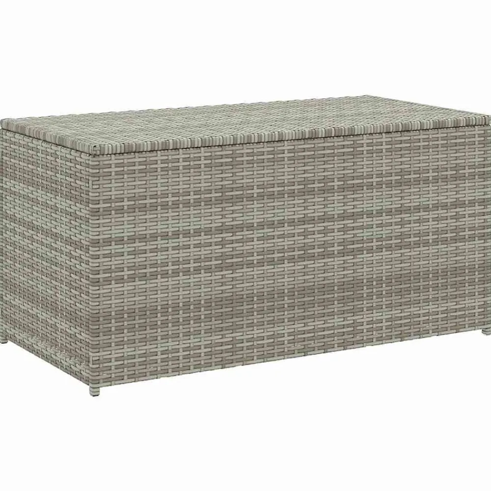 vidaXL Caja de almacenaje de jardín ratán sintético 100x50x50 cm Gris Online