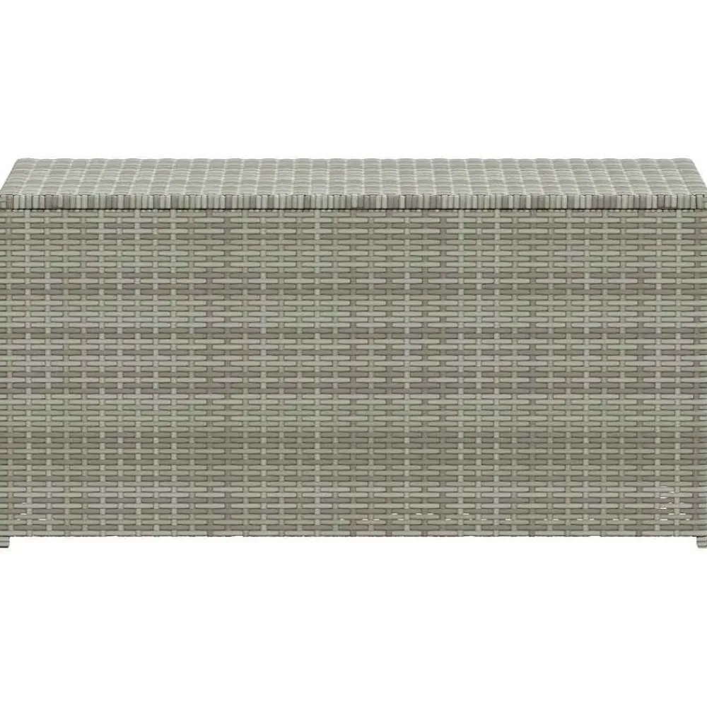vidaXL Caja de almacenaje de jardín ratán sintético 100x50x50 cm Gris Online