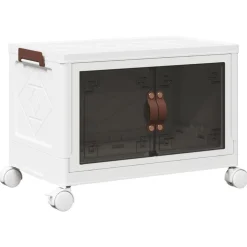 vidaXL Herramientas-Caja de almacenaje apilable con ruedas 28 l 48,5x29,5x33 cm