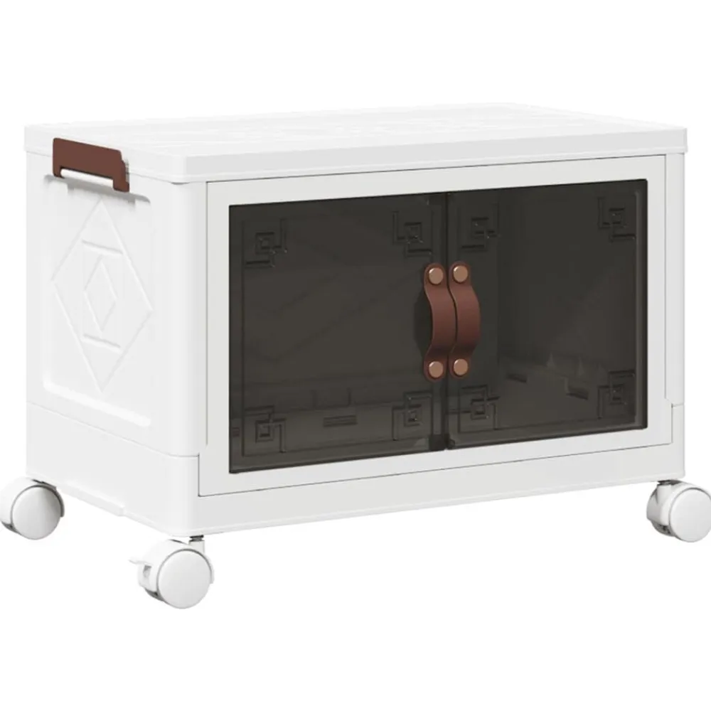 vidaXL Herramientas-Caja de almacenaje apilable con ruedas 28 l 48,5x29,5x33 cm
