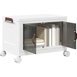vidaXL Herramientas-Caja de almacenaje apilable con ruedas 28 l 48,5x29,5x33 cm