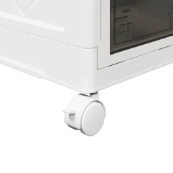 vidaXL Herramientas-Caja de almacenaje apilable con ruedas 28 l 48,5x29,5x33 cm