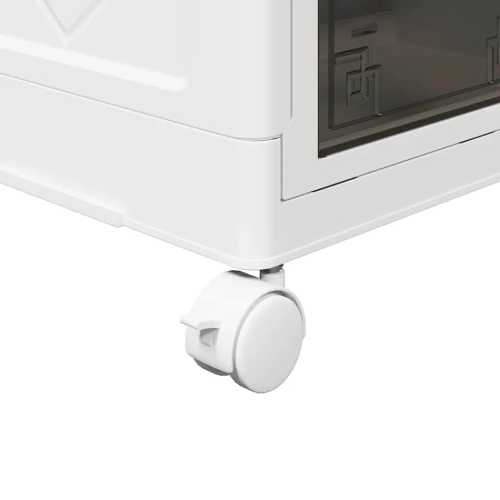 vidaXL Herramientas-Caja de almacenaje apilable con ruedas 28 l 48,5x29,5x33 cm
