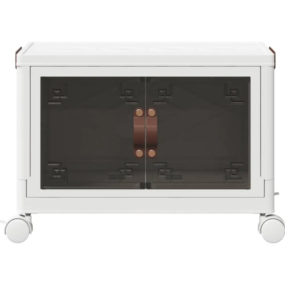 vidaXL Herramientas-Caja de almacenaje apilable con ruedas 28 l 48,5x29,5x33 cm