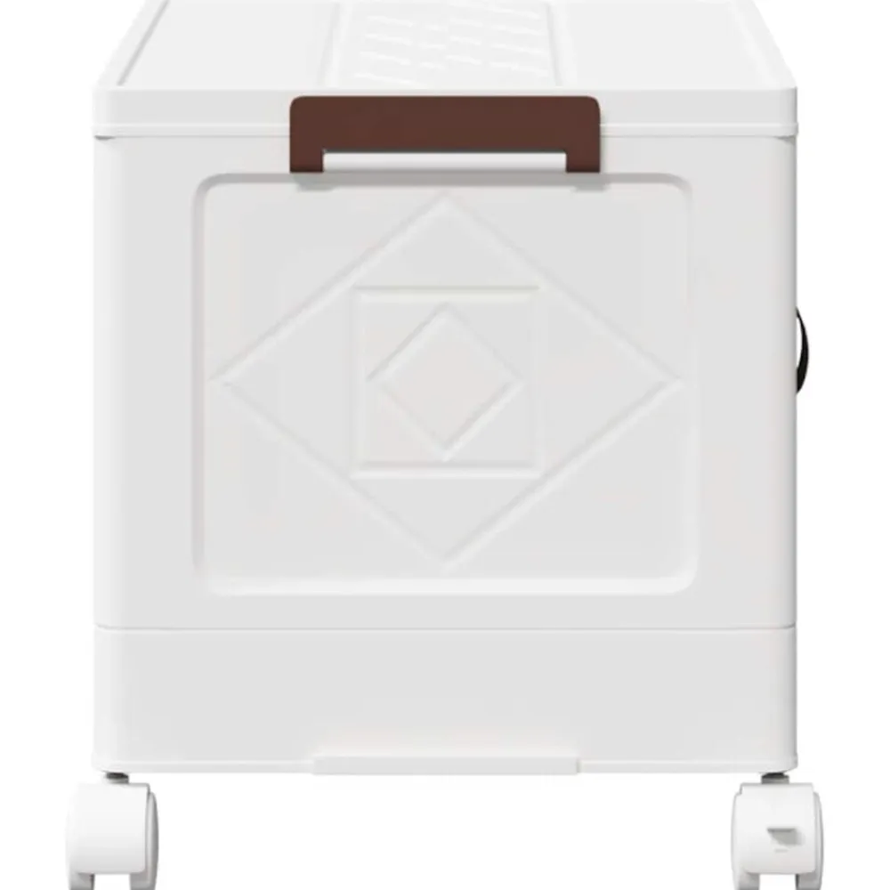 vidaXL Herramientas-Caja de almacenaje apilable con ruedas 28 l 48,5x29,5x33 cm