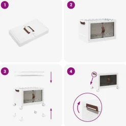 vidaXL Herramientas-Caja de almacenaje apilable con ruedas 28 l 48,5x29,5x33 cm