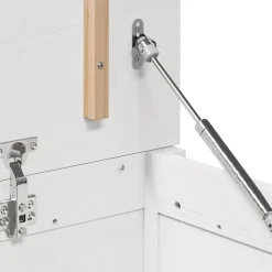 vidaXL Caja de almacenaje madera maciza de pino 80x40x45,5 cm Blanco Best