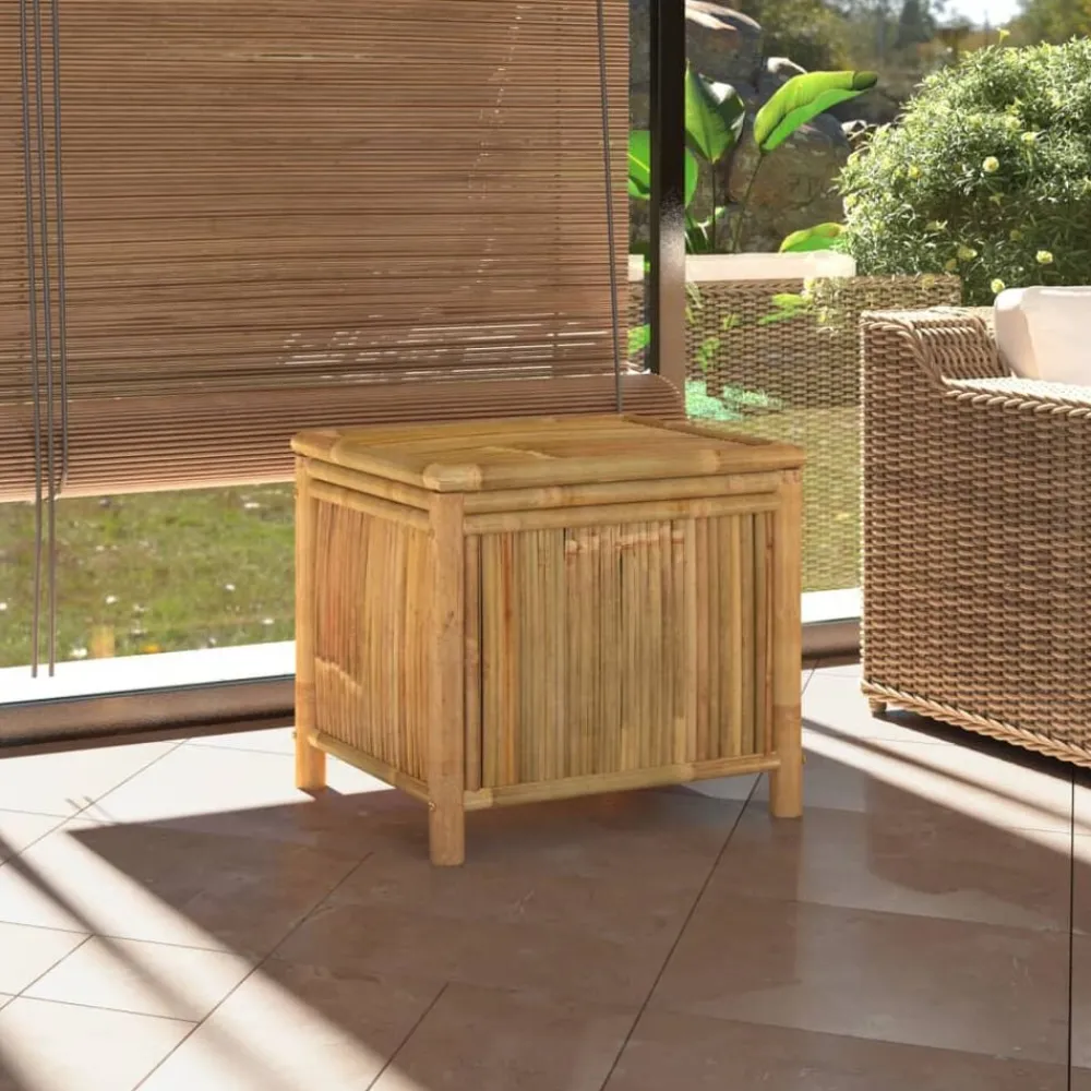 vidaXL Caja de almacenaje de jardín bambú 60x52x55 cm