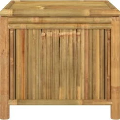 vidaXL Caja de almacenaje de jardín bambú 60x52x55 cm