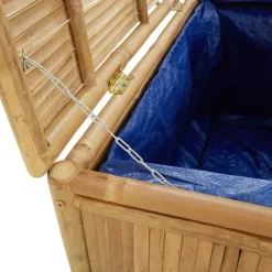 vidaXL Caja de almacenaje de jardín bambú 60x52x55 cm