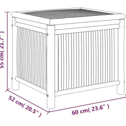 vidaXL Caja de almacenaje de jardín bambú 60x52x55 cm