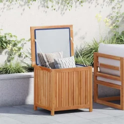 vidaXL Caja de almacenaje de jardín madera maciza de teca 60x50x58 cm Sale