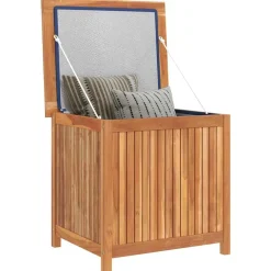 vidaXL Caja de almacenaje de jardín madera maciza de teca 60x50x58 cm Sale