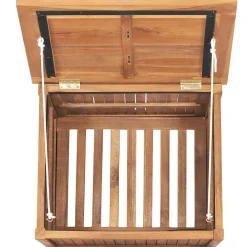 vidaXL Caja de almacenaje de jardín madera maciza de teca 60x50x58 cm Sale