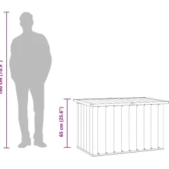 vidaXL Caja de almacenaje para jardín gris 109x67x65 cm Antracita Online