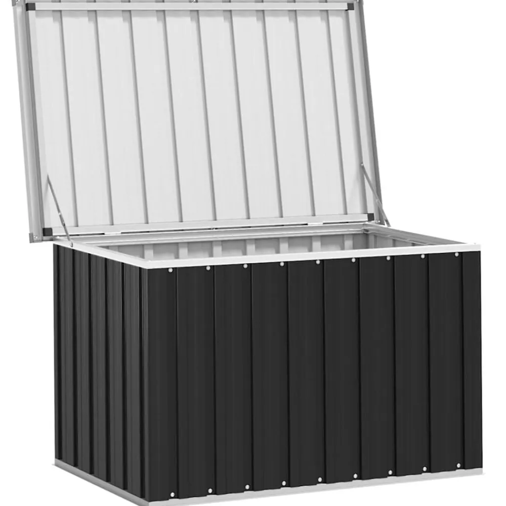 vidaXL Caja de almacenaje para jardín gris 109x67x65 cm Antracita Online