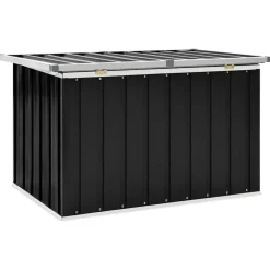 vidaXL Caja de almacenaje para jardín gris 109x67x65 cm Antracita Online