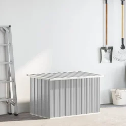 vidaXL Caja de almacenaje para jardín 109x67x65 cm Gris
