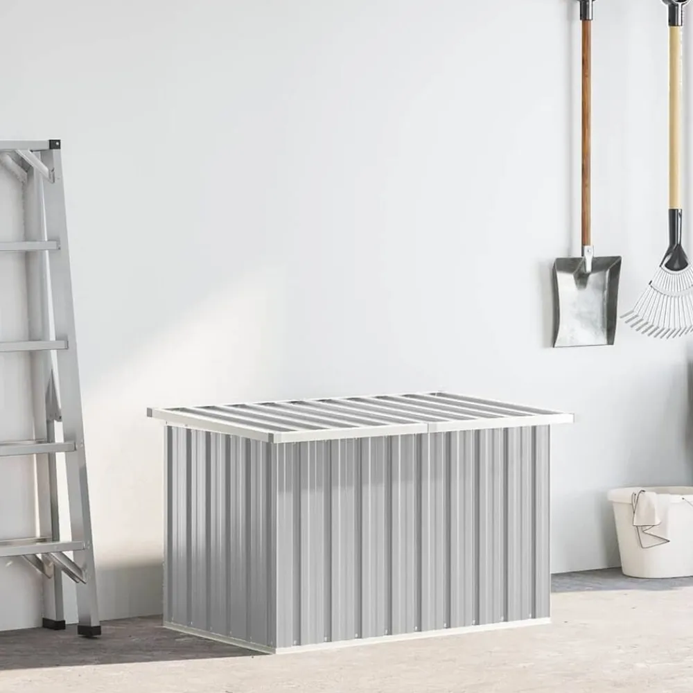 vidaXL Caja de almacenaje para jardín 109x67x65 cm Gris