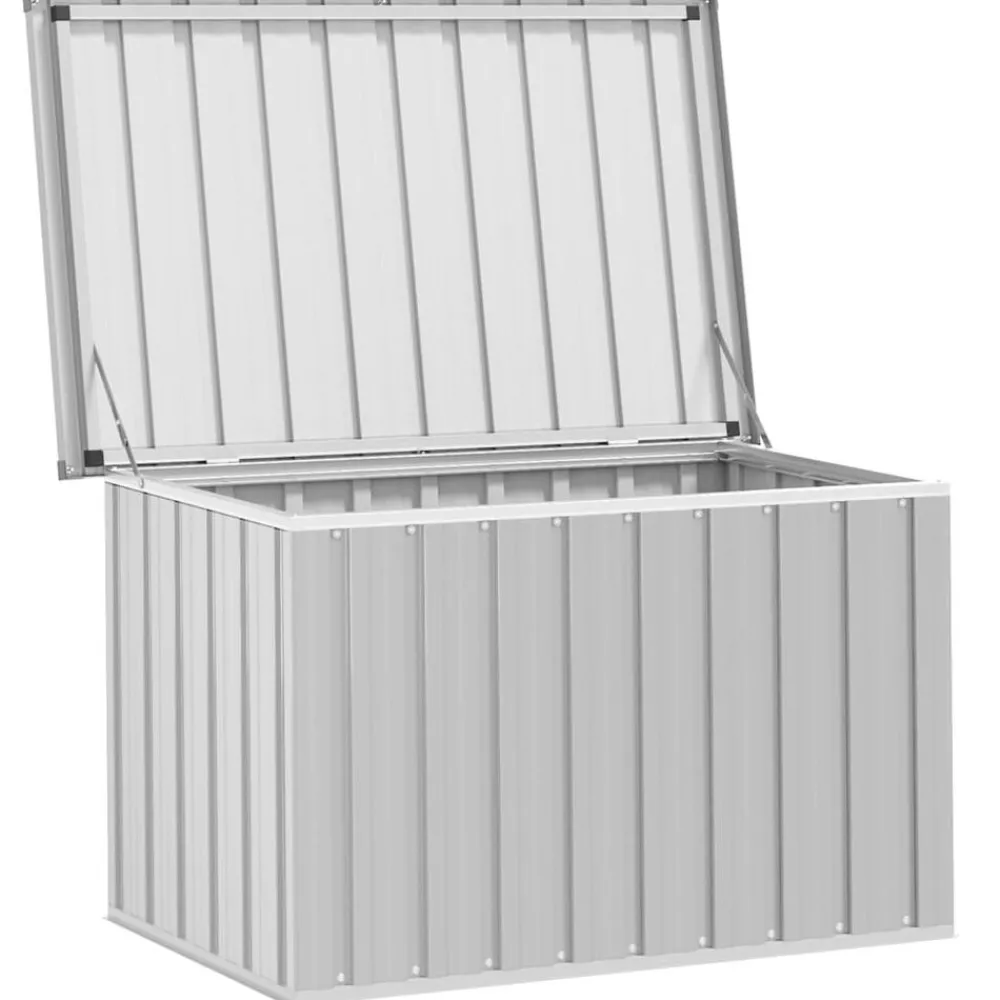 vidaXL Caja de almacenaje para jardín 109x67x65 cm Gris