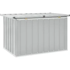 vidaXL Caja de almacenaje para jardín 109x67x65 cm Gris