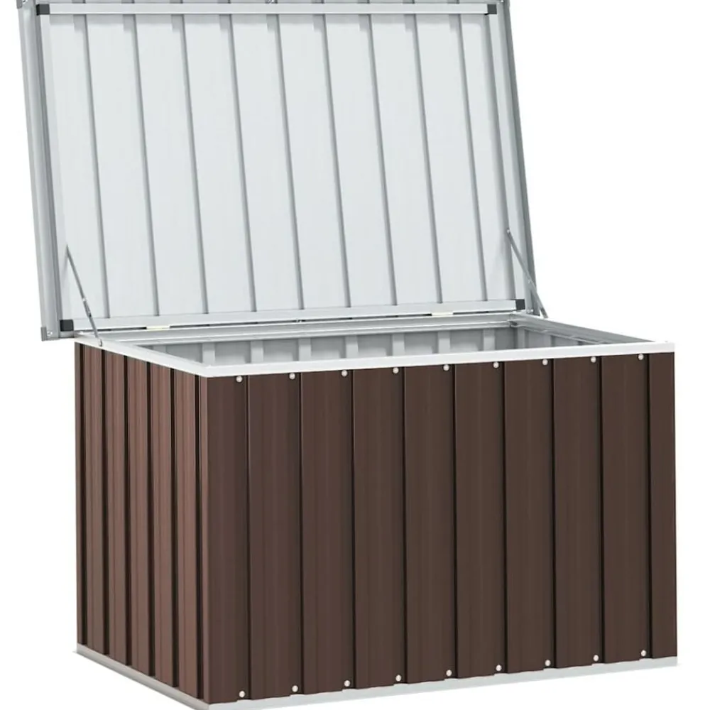 vidaXL Caja de almacenaje para jardín marrón 109x67x65 cm Marrón Online