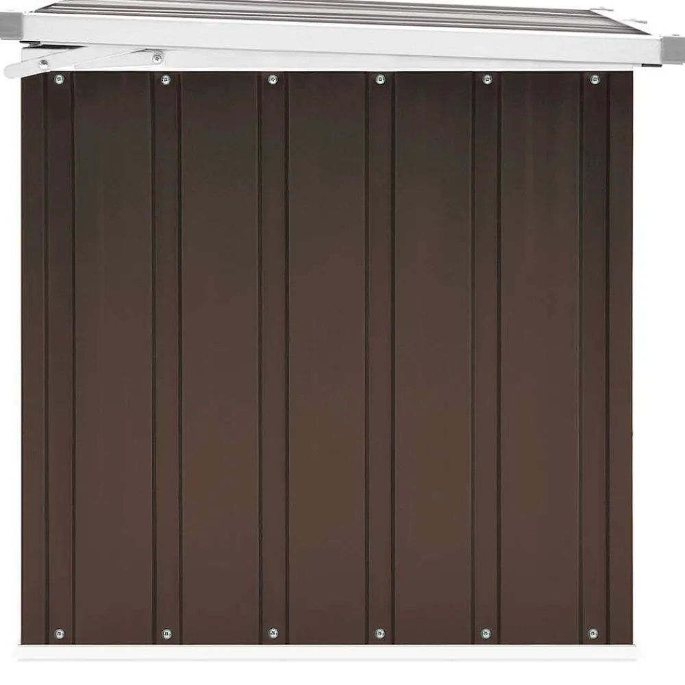 vidaXL Caja de almacenaje para jardín marrón 109x67x65 cm Marrón Online