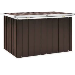 vidaXL Caja de almacenaje para jardín marrón 109x67x65 cm Marrón Online