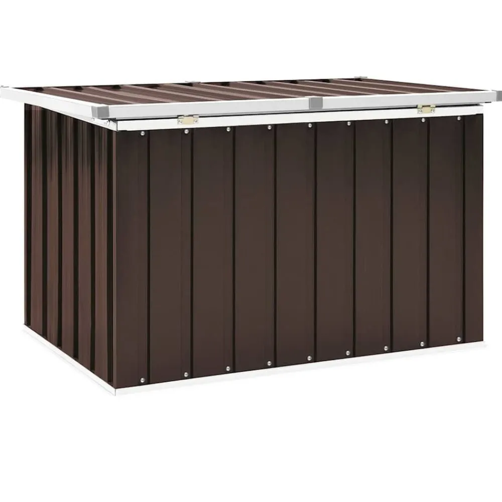 vidaXL Caja de almacenaje para jardín marrón 109x67x65 cm Marrón Online
