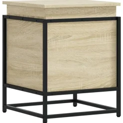 vidaXL Caja de almacenaje con tapa madera 40x40x51,5 cm Roble Sonoma Hot
