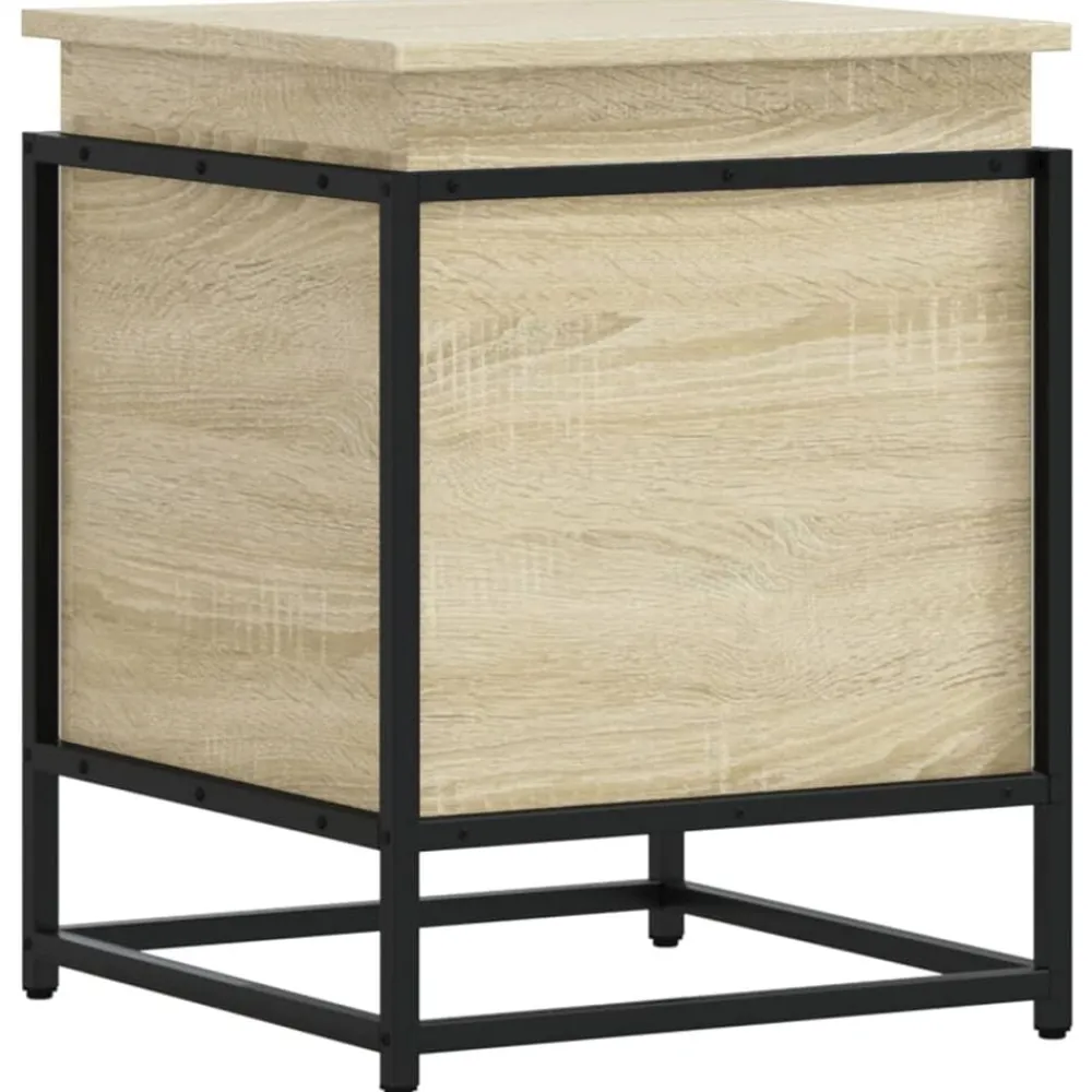 vidaXL Caja de almacenaje con tapa madera 40x40x51,5 cm Roble Sonoma Hot