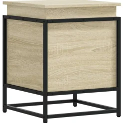 vidaXL Caja de almacenaje con tapa madera 40x40x51,5 cm Roble Sonoma Hot