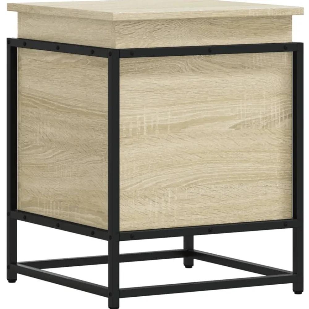 vidaXL Caja de almacenaje con tapa madera 40x40x51,5 cm Roble Sonoma Hot