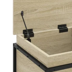 vidaXL Caja de almacenaje con tapa madera 40x40x51,5 cm Roble Sonoma Hot