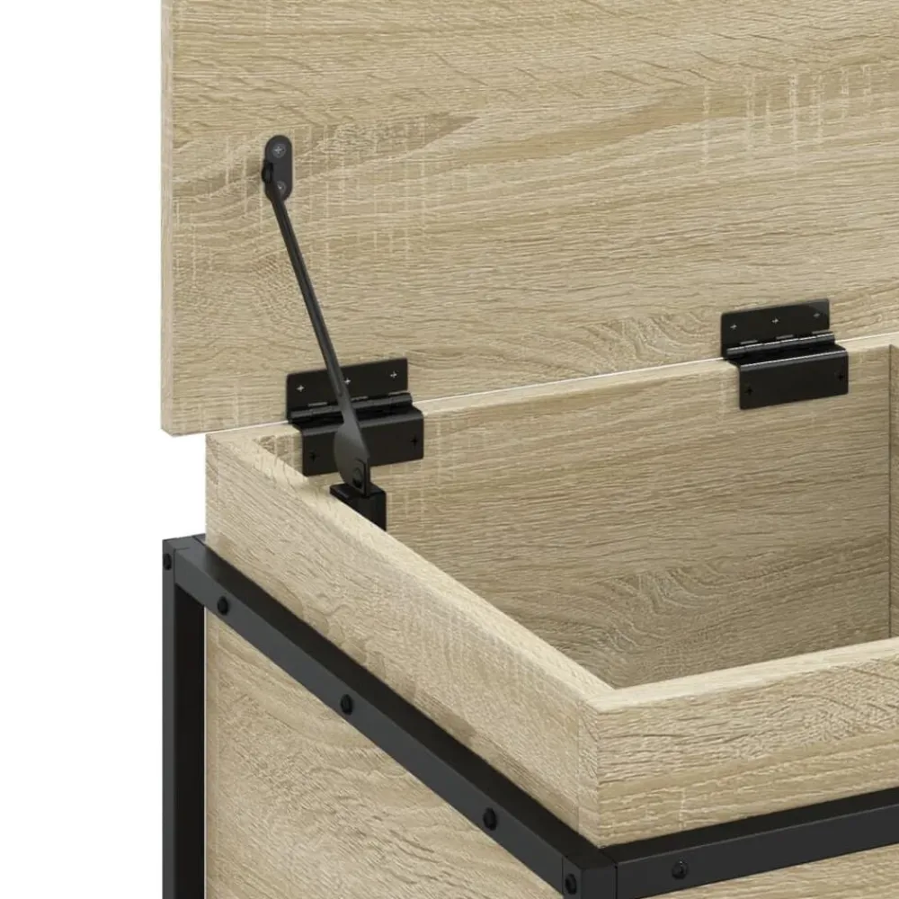 vidaXL Caja de almacenaje con tapa madera 40x40x51,5 cm Roble Sonoma Hot