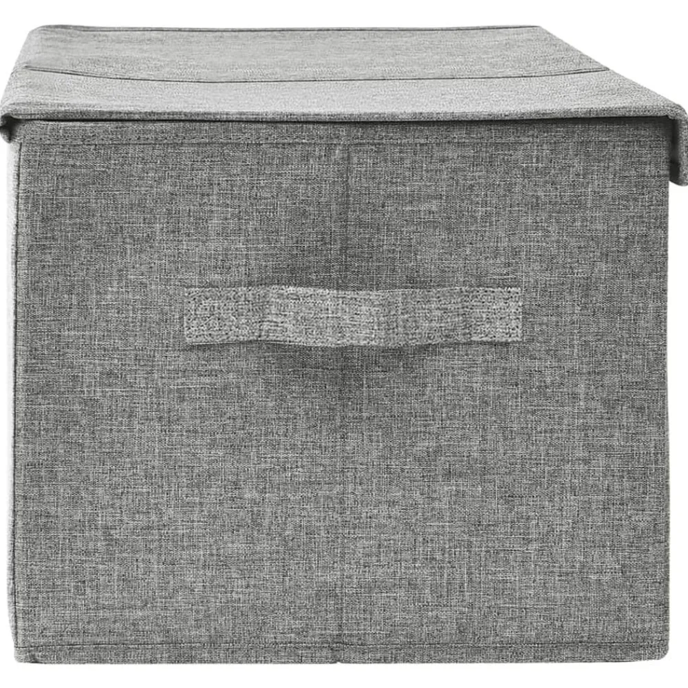 vidaXL Caja de almacenaje tela 50x30x25 cm Gris Sale