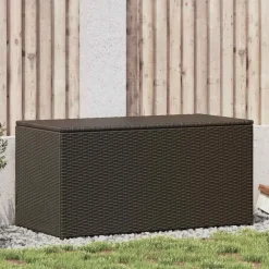 vidaXL Muebles De Jardín-Caja de almacenaje jardín ratán sintético marrón 100x50x50 cm