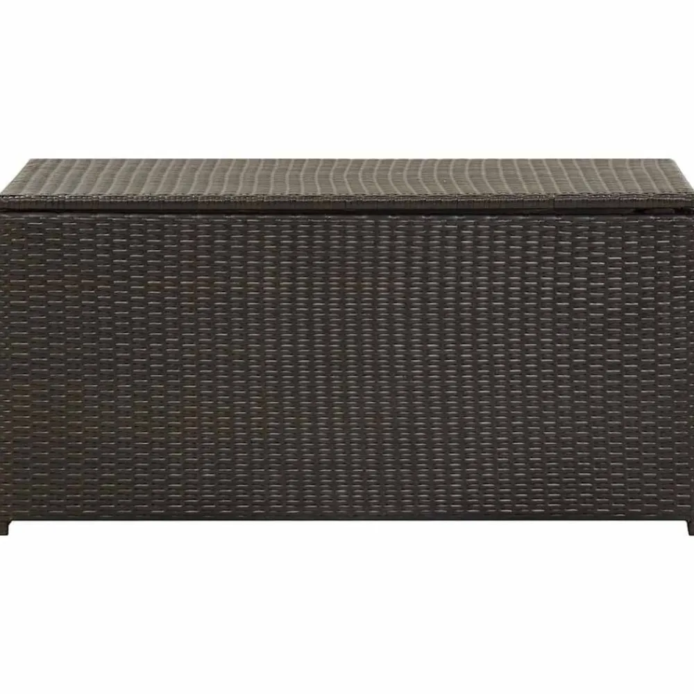 vidaXL Muebles De Jardín-Caja de almacenaje jardín ratán sintético marrón 100x50x50 cm